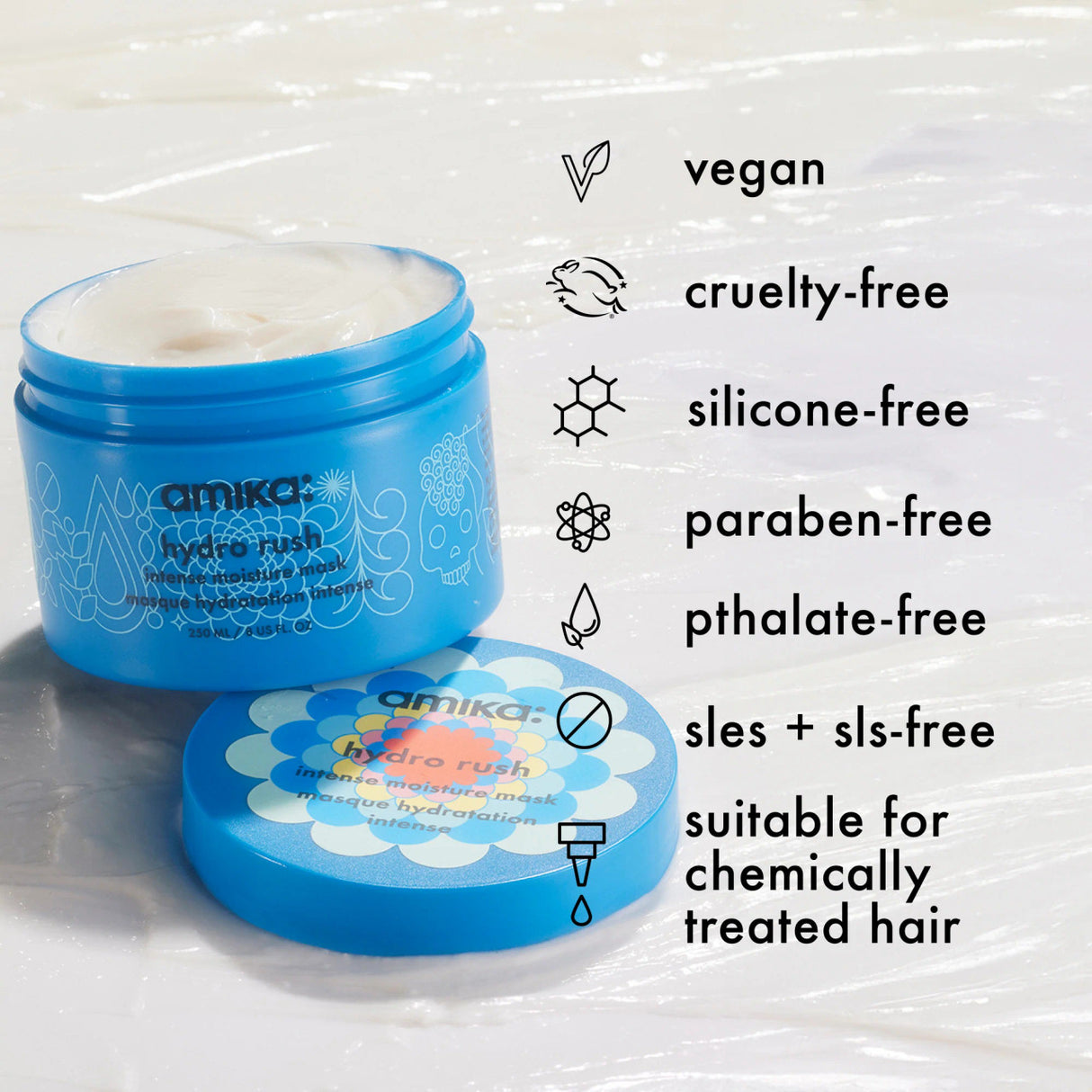 Amika Hydro Rush Intense Moisture Mask 250ml