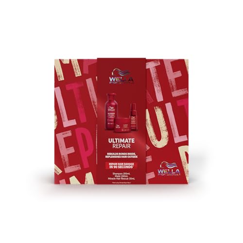 Wella Professionals Ultimate Repair Trio set - Shampoo 250ml, Mask 150ml, Miracle Hair Rescue 30ml - Limited Edition|B0F26NZYYD