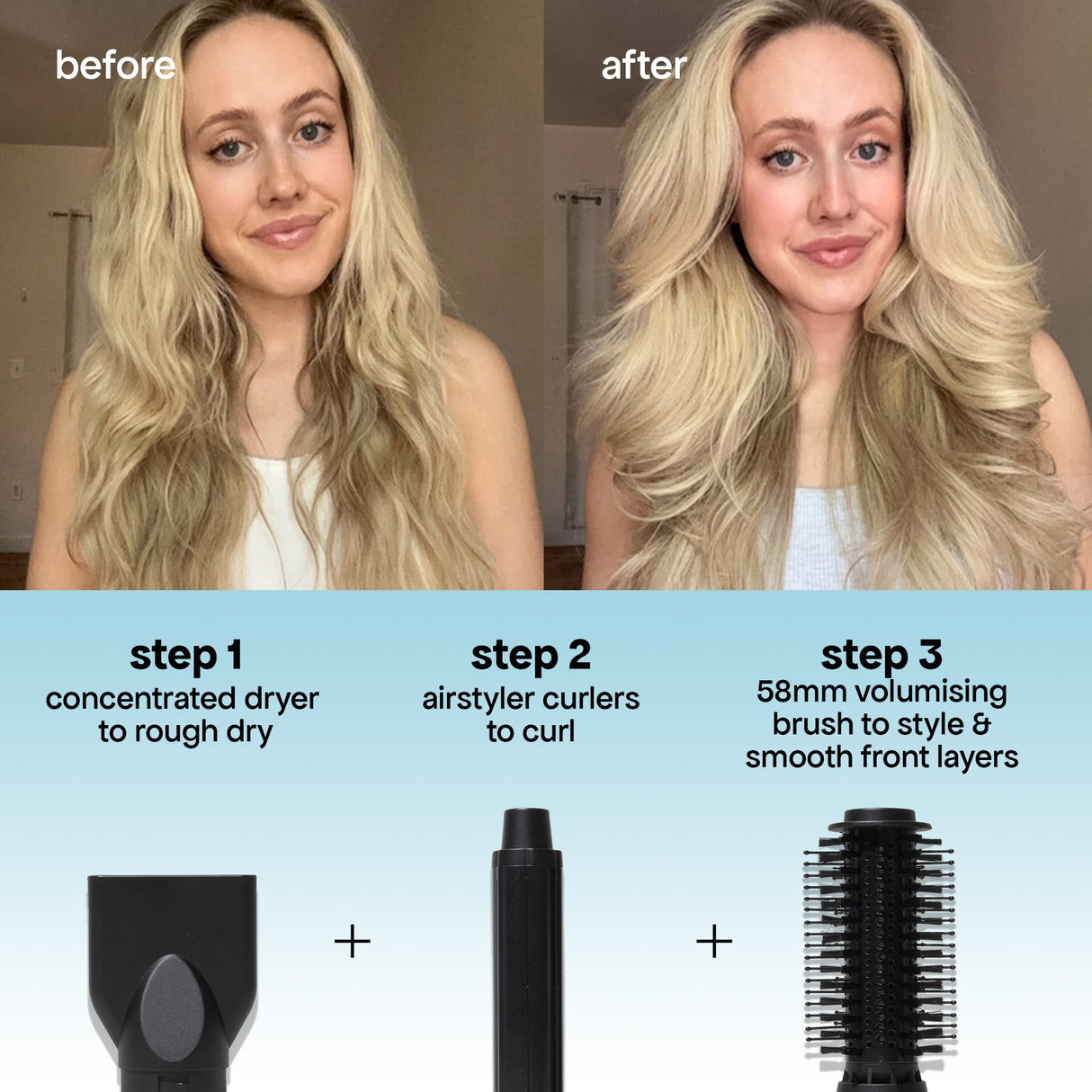 before and after with steps