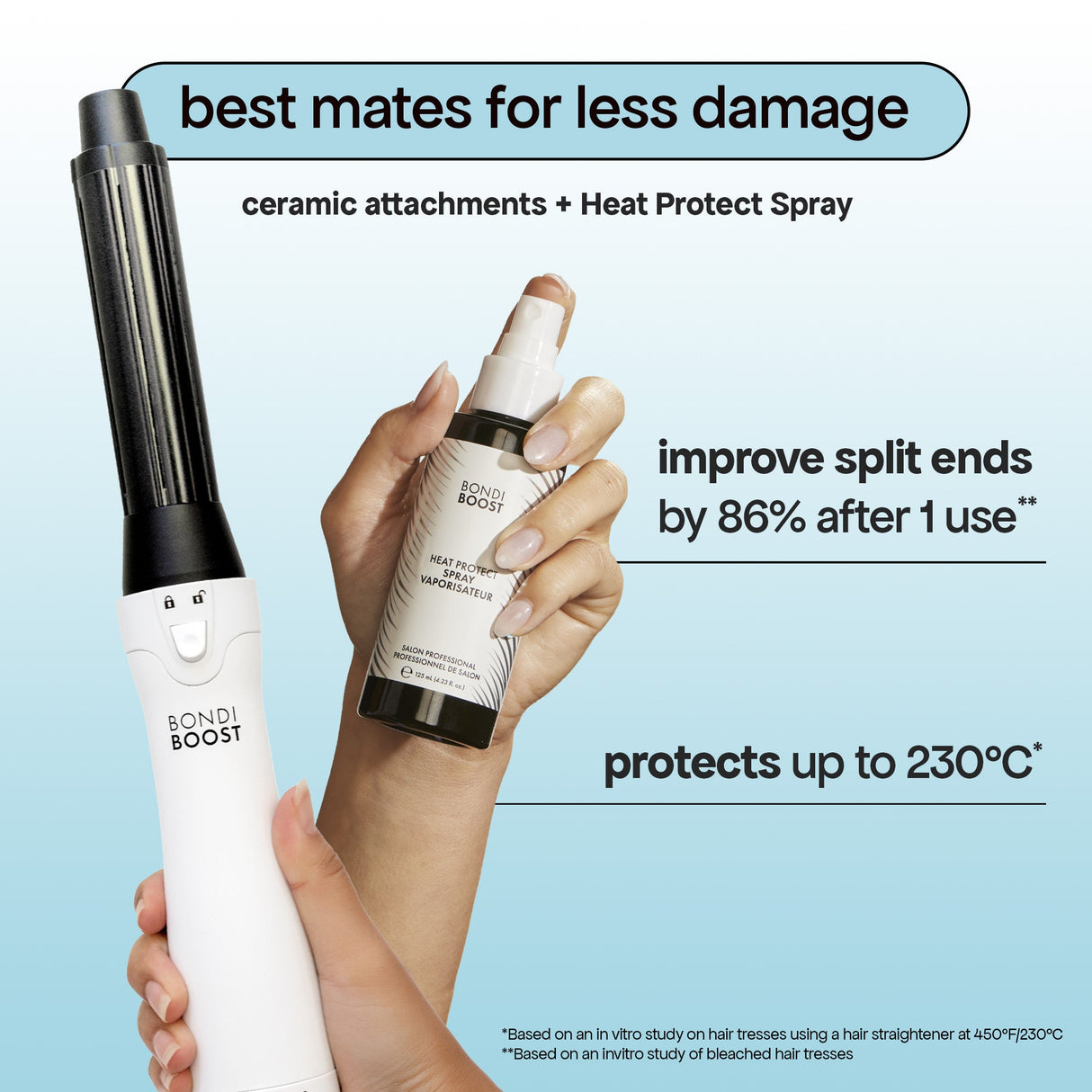 heat protect spray + everlast airstyler