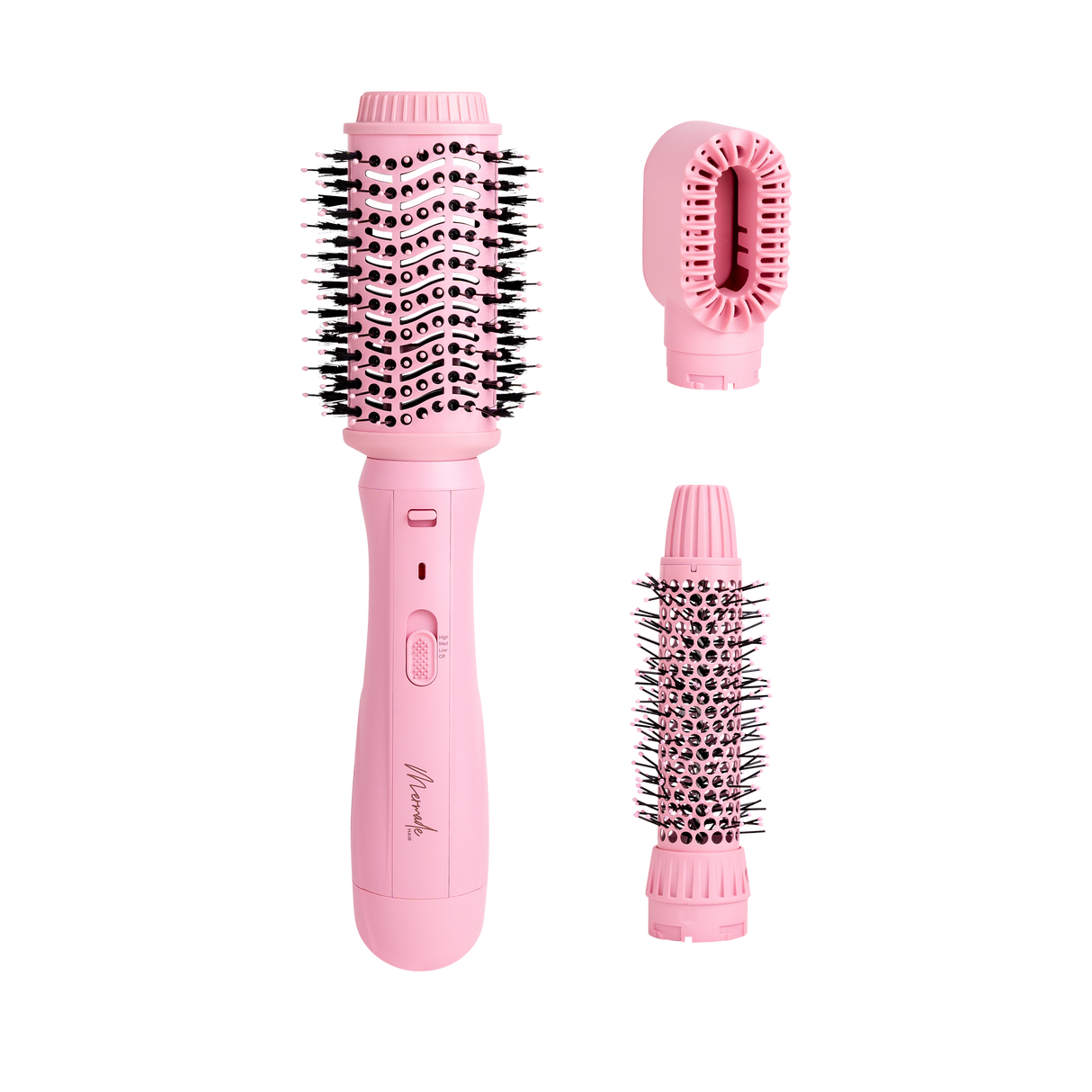 Mermade Hair Pink Interchangeable Blow Dry Brush front flatlay