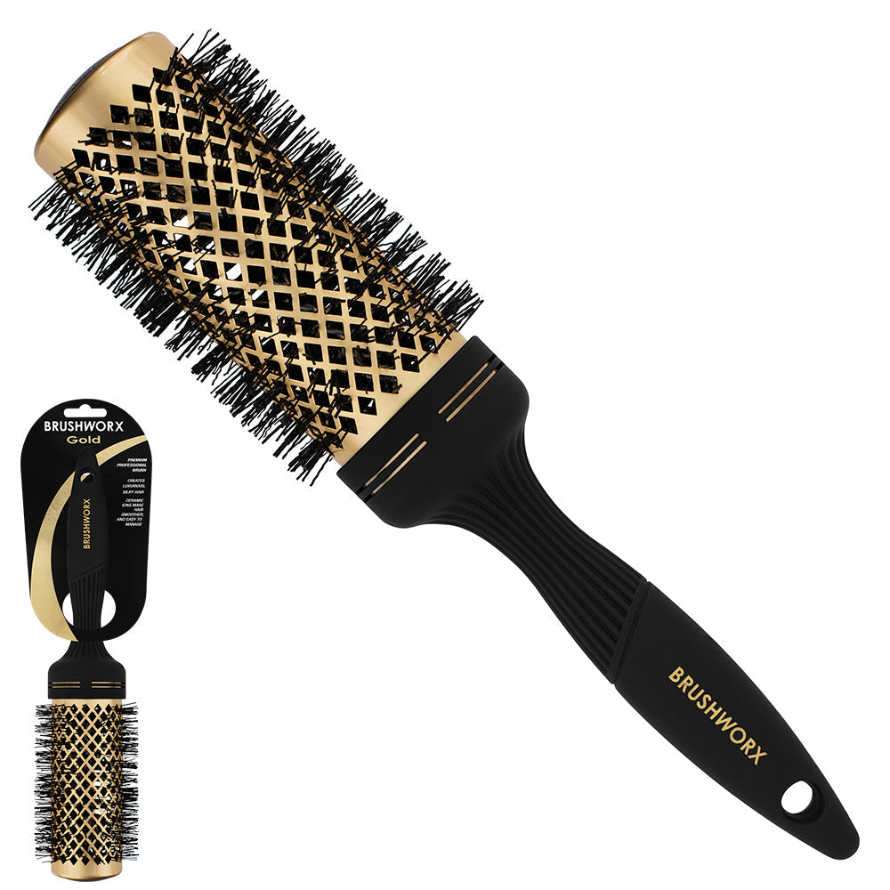 Brushworx Gold Ceramic Hot Tube Brush - Large
