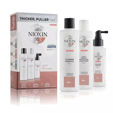 Nioxin Kit System 3 for Colored Treated Hair with Light Thinning
