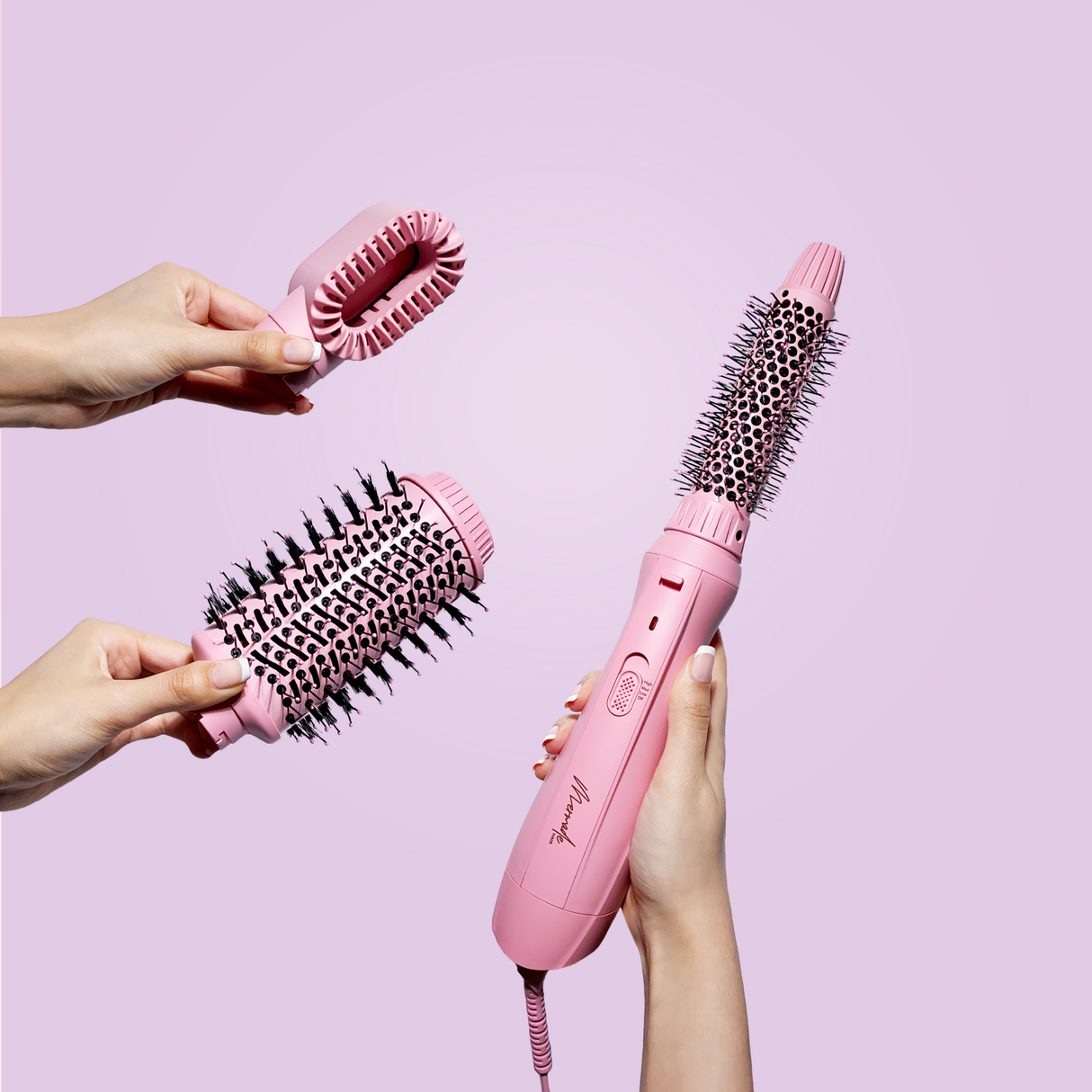 Mermade Hair Pink Interchangeable Blow Dry Brush