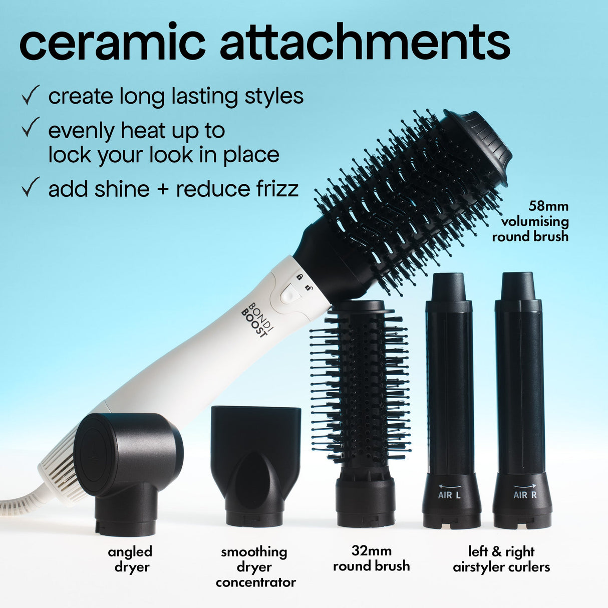 comes with 6 ceramic attachments 