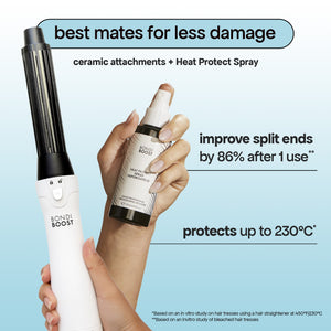 heat protect spray + everlast airstyler