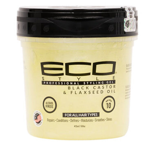 ECO STYLE BLACK CASTOR & FLAXSEED OIL STYLING GEL